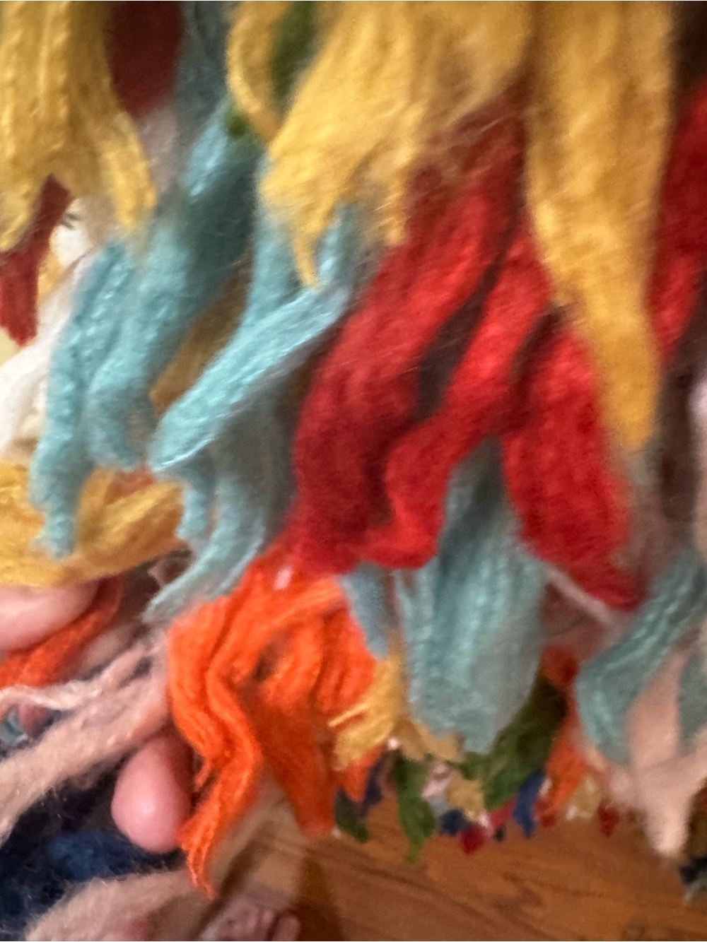 Festival Colorful Multi-Stripe Fringe Knit Cardigan - Picture 7 of 10
